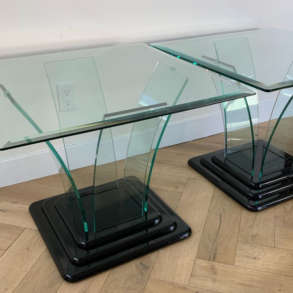 beveled glass table