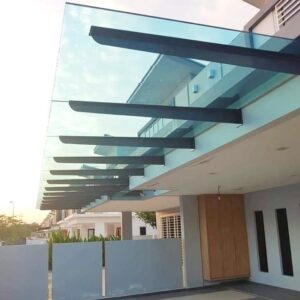 Residential glass awning